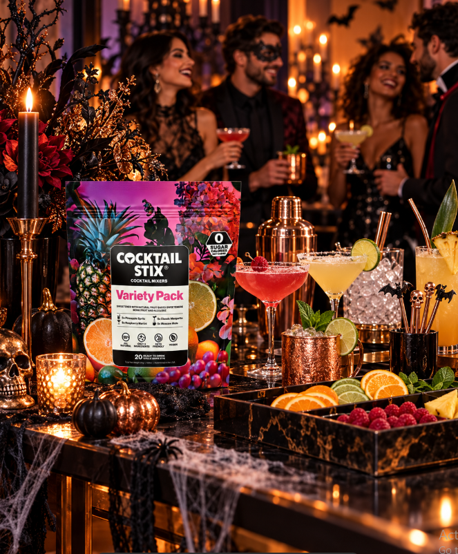 Sophisticated Halloween decorations: Black and gold tablescape with pumpkins and flameless candles.