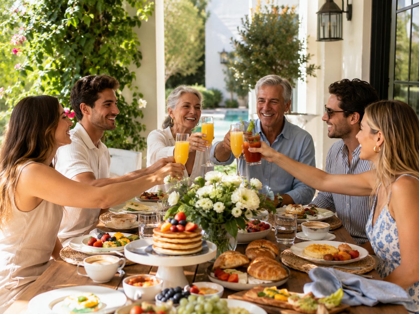 Zero sugar cocktails and mocktails served at a stylish Mother’s Day brunch table