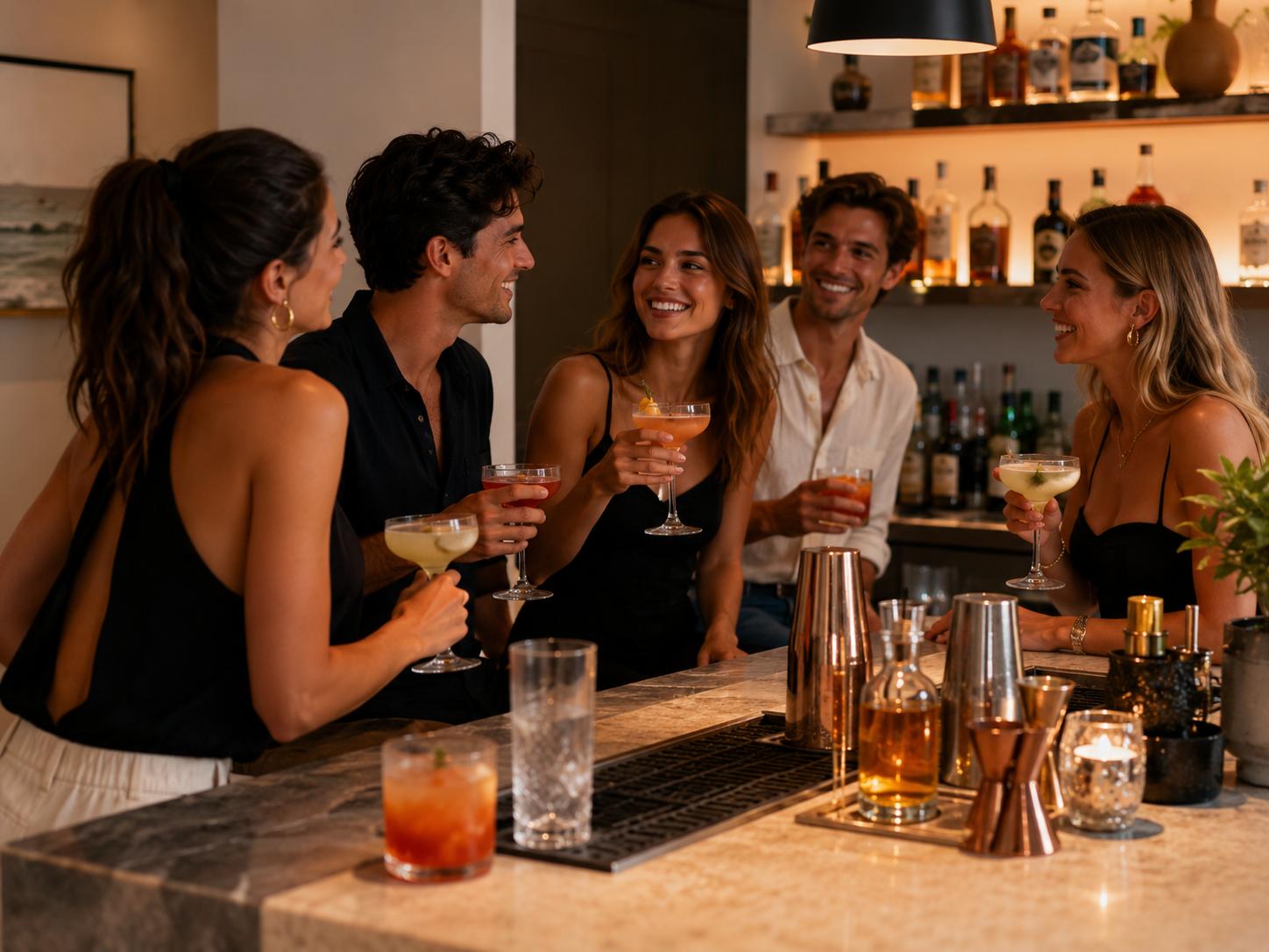 Zero carb cocktail mixer packets served with low-carb cocktails and mocktails